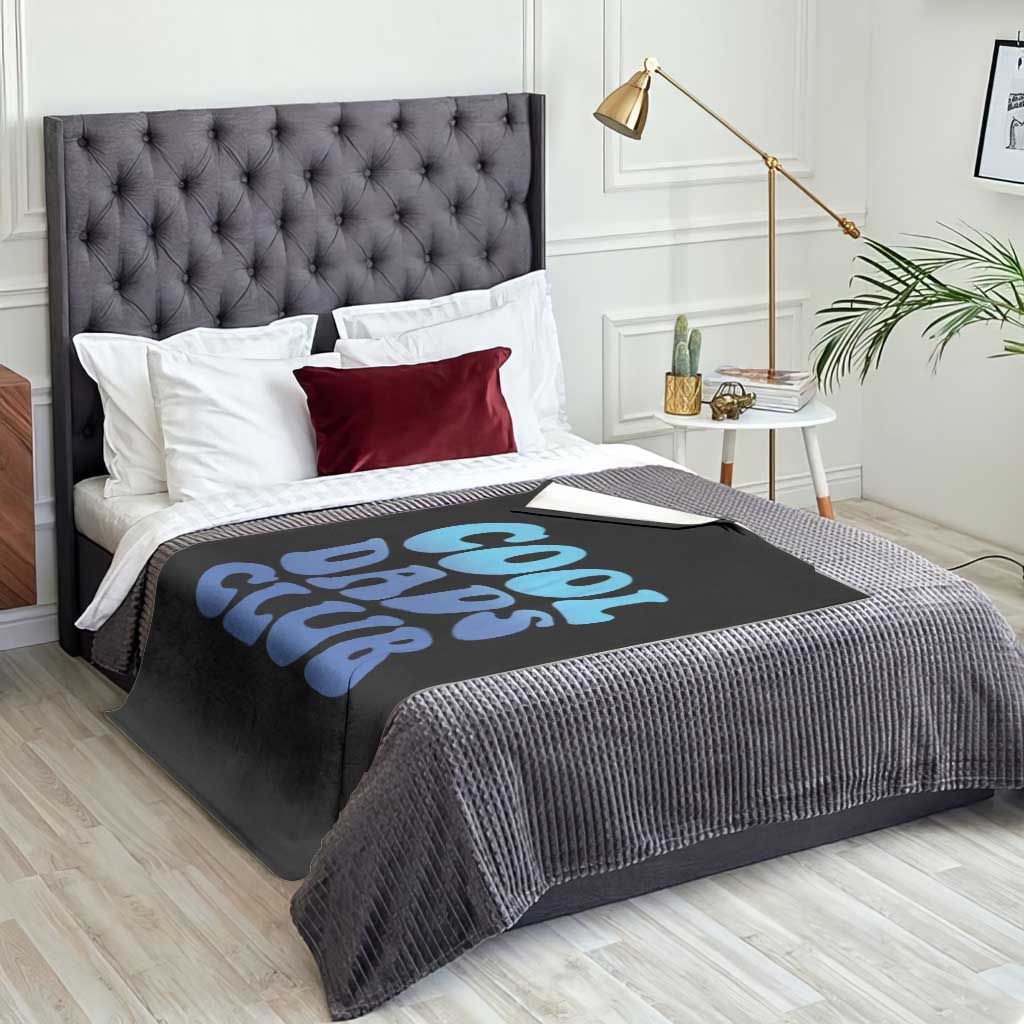 Cool Dads Club Blue Typography Throw Blanket Fathers Day Gift TS12 Print Your Wear