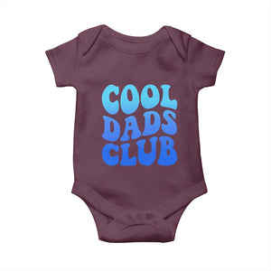 Cool Dads Club Blue Typography Baby Onesie Fathers Day Gift TS12 Maroon Print Your Wear