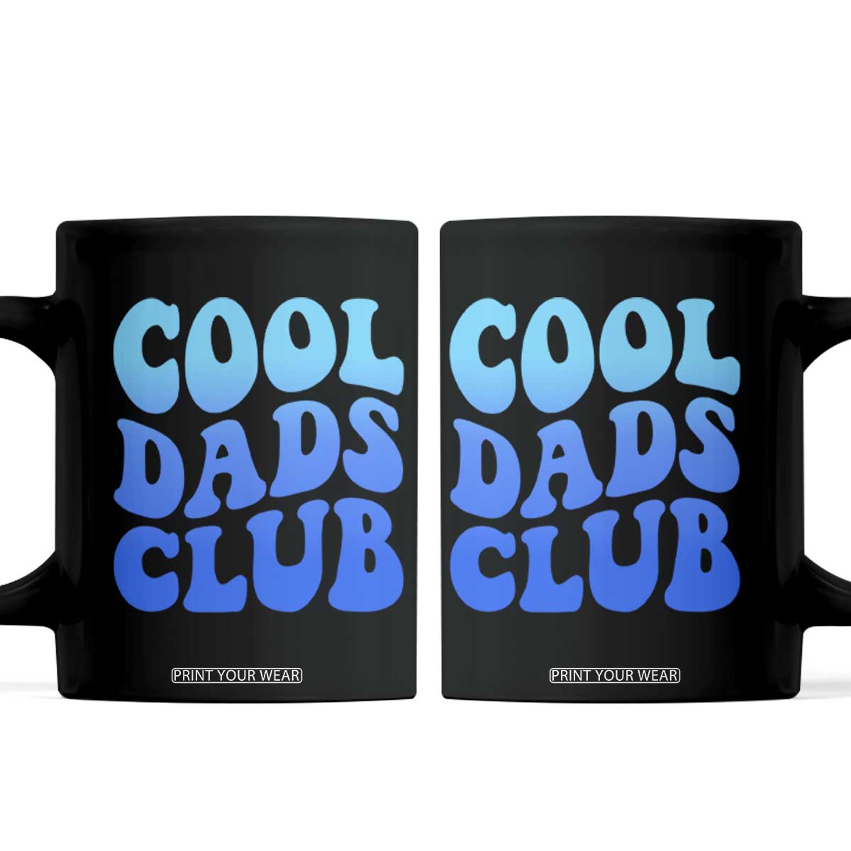 Cool Dads Club Blue Typography Coffee Mug Fathers Day Gift TS12 Black Print Your Wear