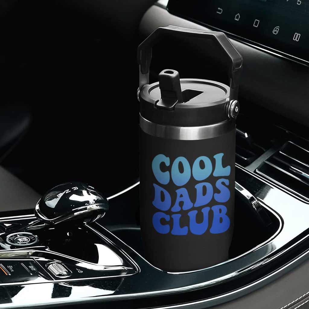 Cool Dads Club Blue Typography Flip Straw Tumbler Fathers Day Gift TS12 Print Your Wear