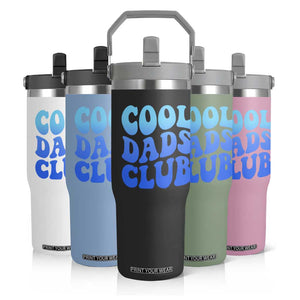 Cool Dads Club Blue Typography Flip Straw Tumbler Fathers Day Gift TS12 Print Your Wear