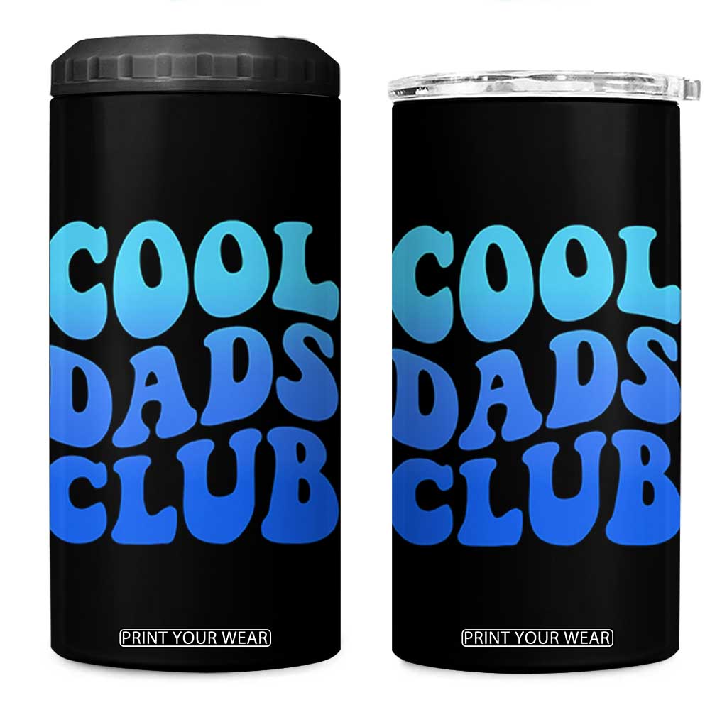 Cool Dads Club Blue Typography 4 in 1 Can Cooler Tumbler Fathers Day Gift TS12 One Size: 16 oz Black Print Your Wear