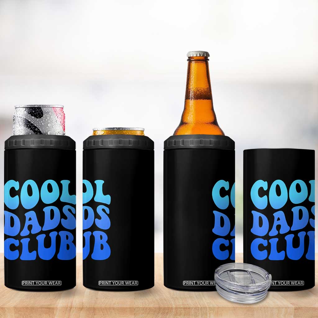 Cool Dads Club Blue Typography 4 in 1 Can Cooler Tumbler Fathers Day Gift TS12 Print Your Wear