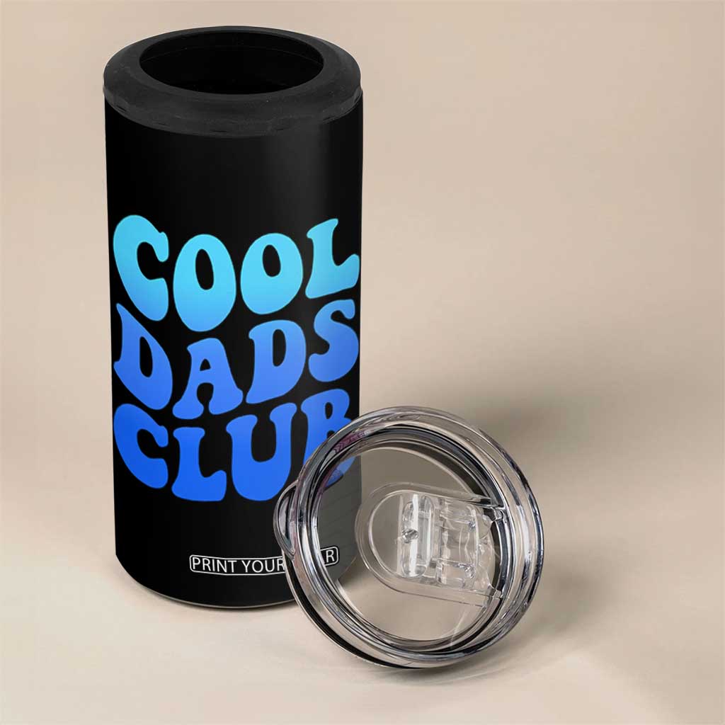 Cool Dads Club Blue Typography 4 in 1 Can Cooler Tumbler Fathers Day Gift TS12 Print Your Wear