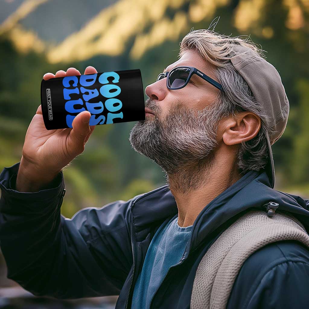Cool Dads Club Blue Typography 4 in 1 Can Cooler Tumbler Fathers Day Gift TS12 Print Your Wear