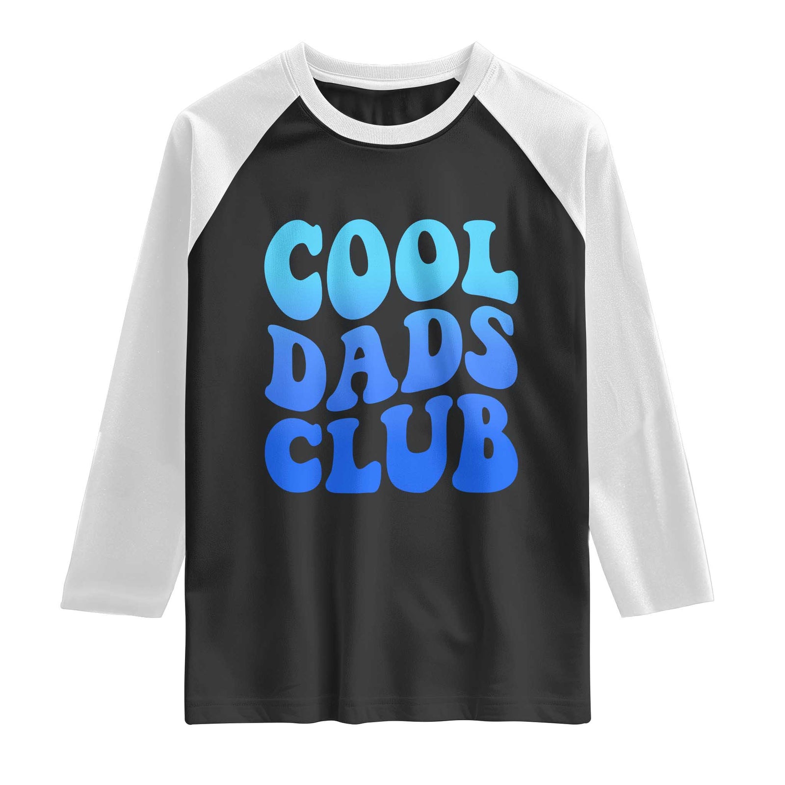 Cool Dads Club Blue Typography Raglan Shirt Fathers Day Gift TS12 Black White Print Your Wear