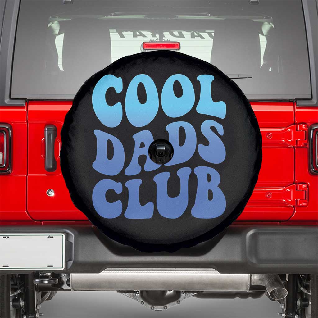 Cool Dads Club Blue Typography Spare Tire Cover Fathers Day Gift TS12 Black Print Your Wear