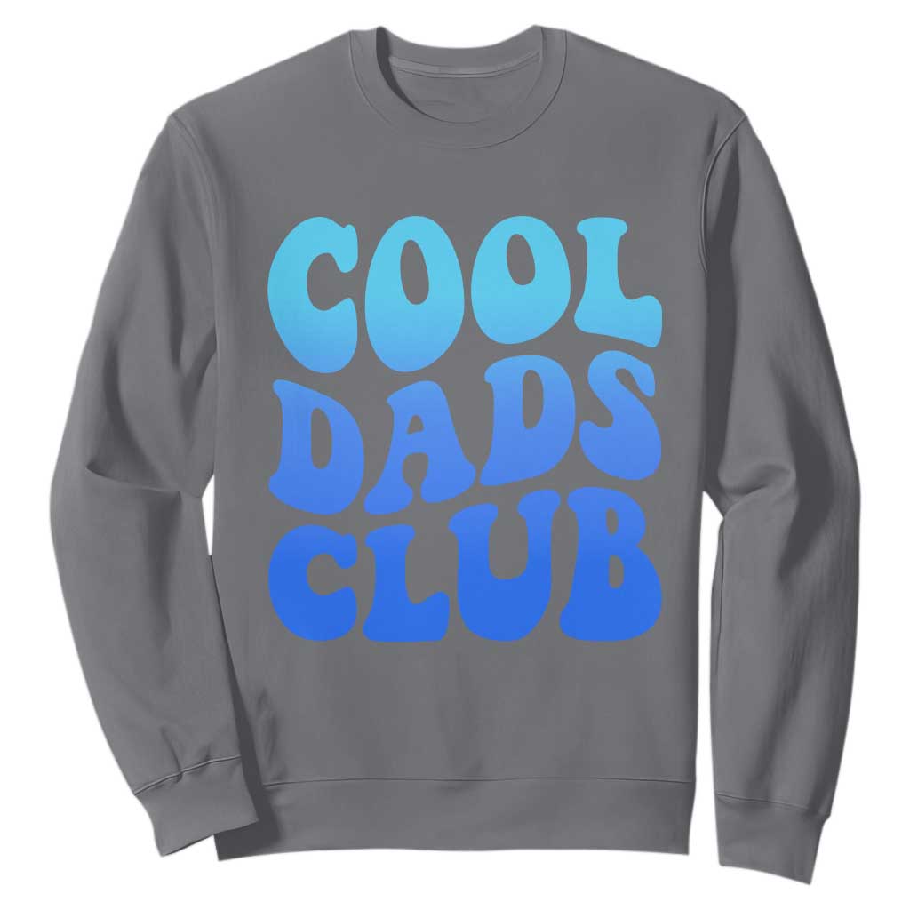 Cool Dads Club Blue Typography Sweatshirt Fathers Day Gift TS12 Charcoal Print Your Wear