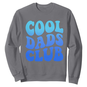 Cool Dads Club Blue Typography Sweatshirt Fathers Day Gift TS12 Charcoal Print Your Wear
