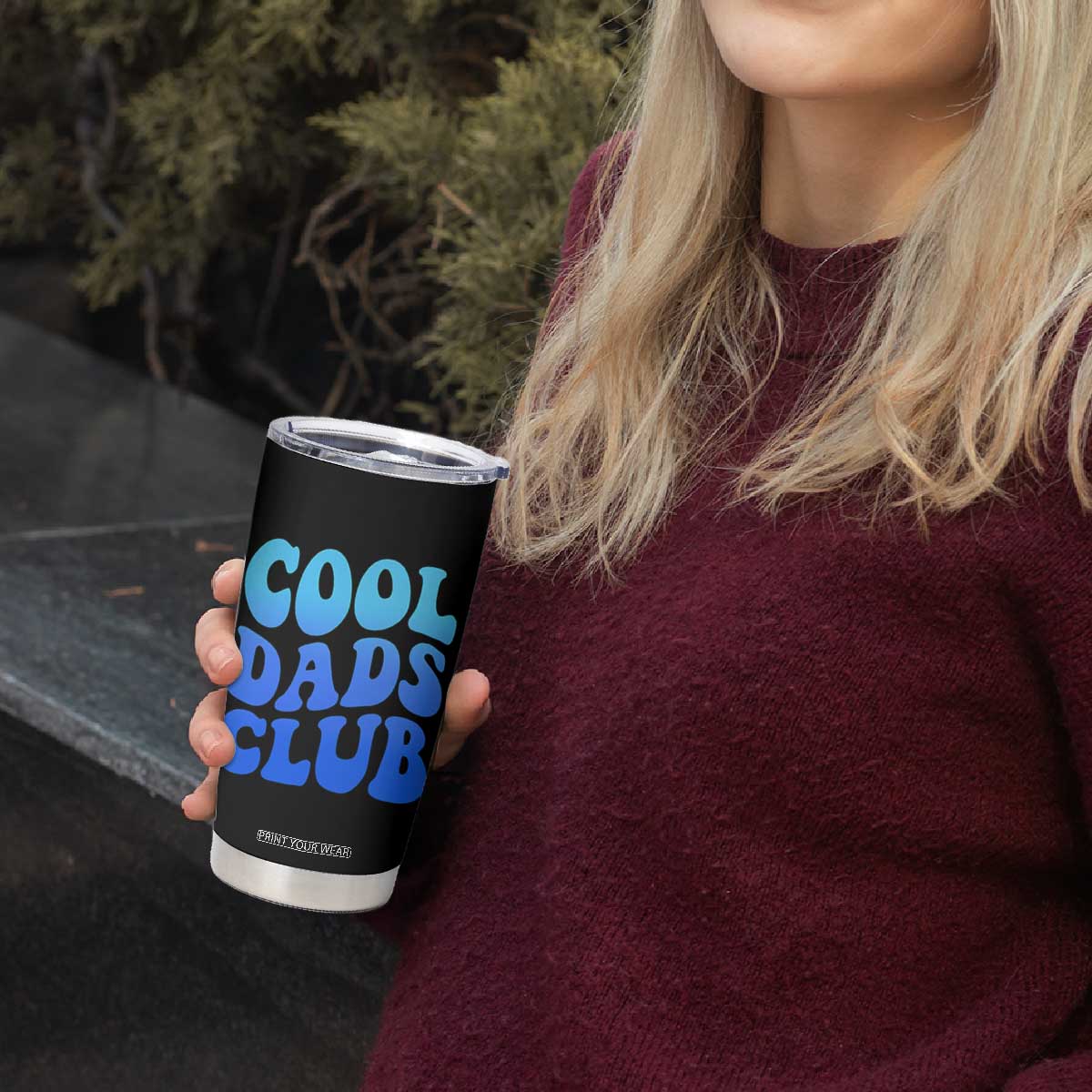 Cool Dads Club Blue Typography Tumbler Cup Fathers Day Gift TS12 Print Your Wear