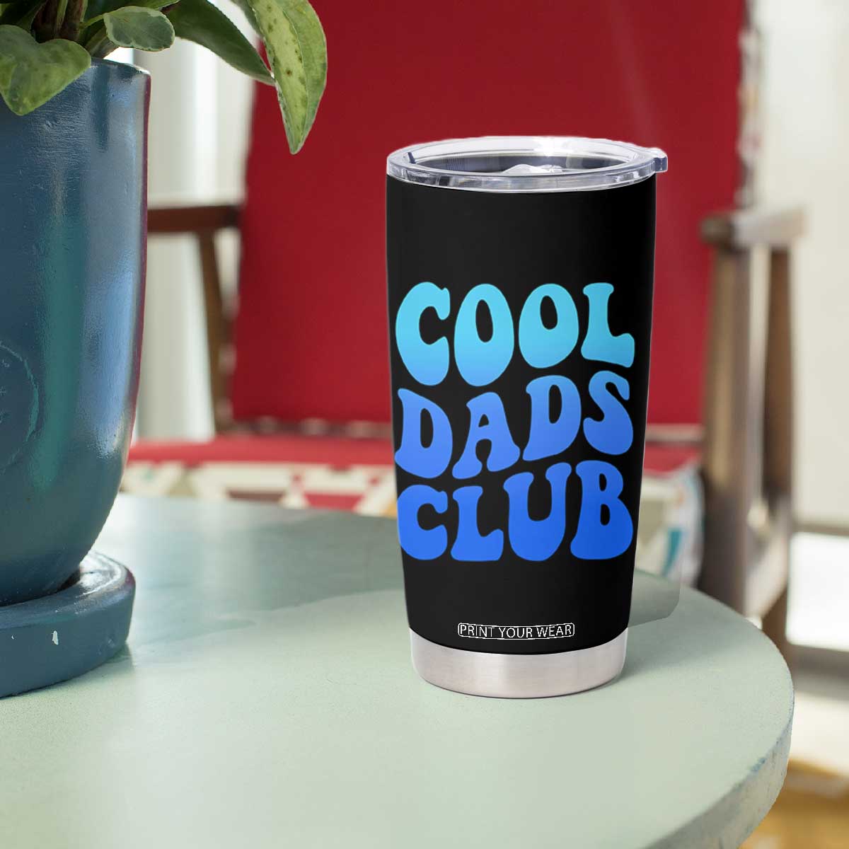 Cool Dads Club Blue Typography Tumbler Cup Fathers Day Gift TS12 Print Your Wear