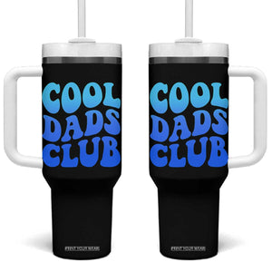 Cool Dads Club Blue Typography Tumbler With Handle Fathers Day Gift TS12 One Size: 40 oz Black Print Your Wear