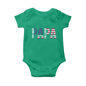 Vintage American Flag Papa The Man The Myth The Legend Baby Onesie Fathers Day Gift TS12 Irish Green Print Your Wear