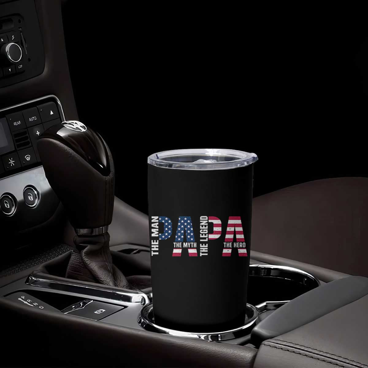Vintage American Flag Papa The Man The Myth The Legend Tumbler Cup Fathers Day Gift TS12 Print Your Wear