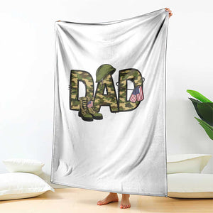 Proud Army Dad USA Flag Camo Throw Blanket Fathers Day Gift TS12 Print Your Wear