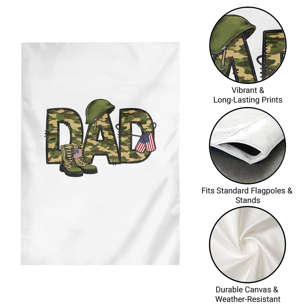 Proud Army Dad USA Flag Camo Garden Flag Fathers Day Gift TS12 Print Your Wear
