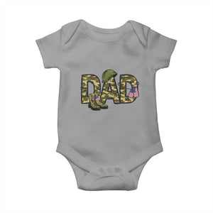 Proud Army Dad USA Flag Camo Baby Onesie Fathers Day Gift TS12 Sport Gray Print Your Wear