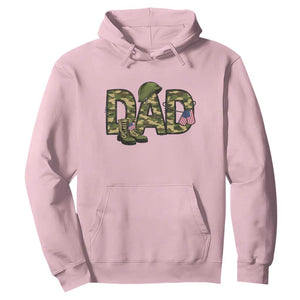 Proud Army Dad USA Flag Camo Hoodie Fathers Day Gift TS12 Light Pink Print Your Wear