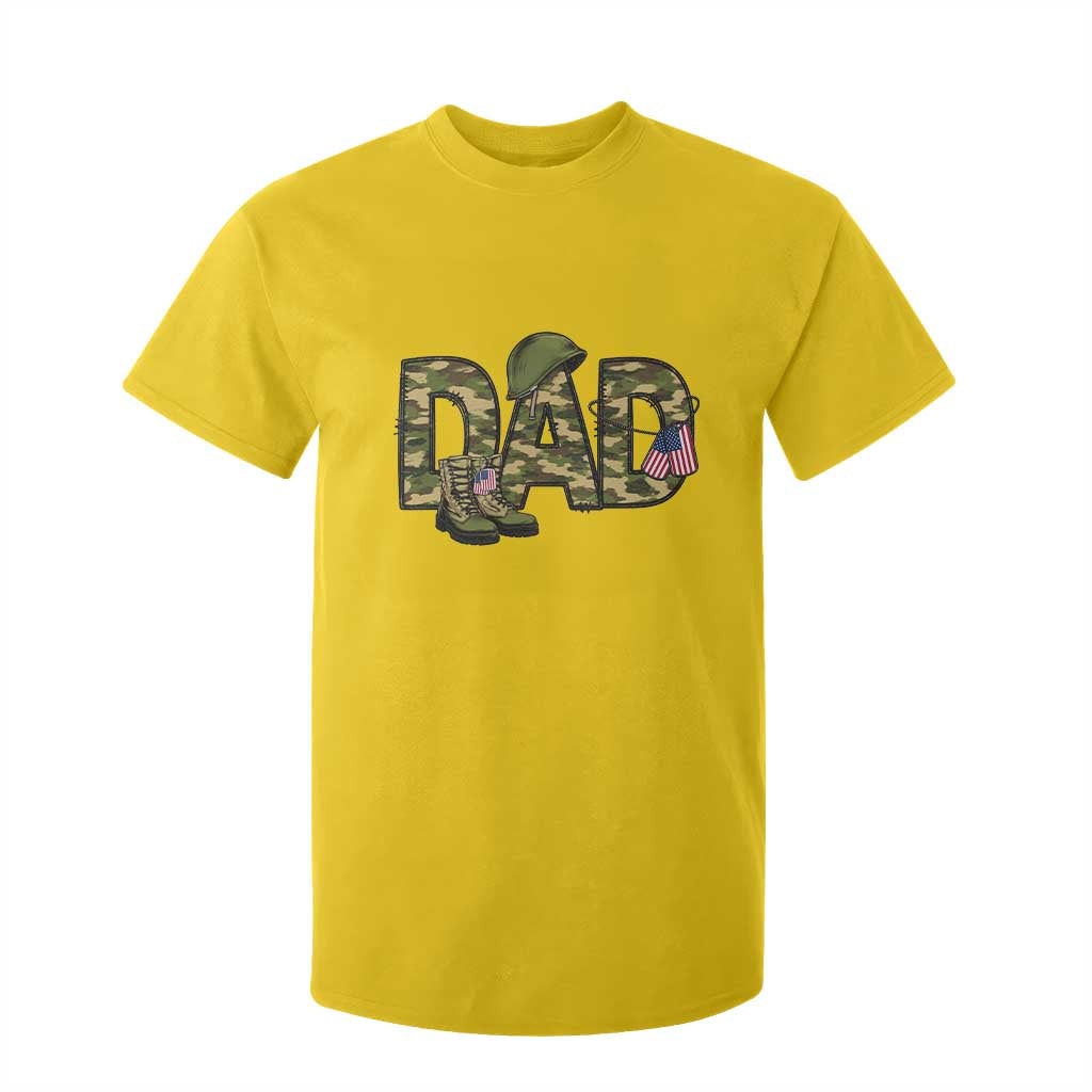 Proud Army Dad USA Flag Camo T Shirt For Kid Fathers Day Gift TS12 Daisy Print Your Wear