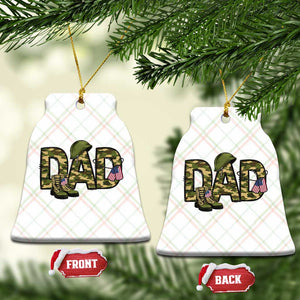 Proud Army Dad USA Flag Camo Ceramic Ornament Fathers Day Gift TS12 Print Your Wear