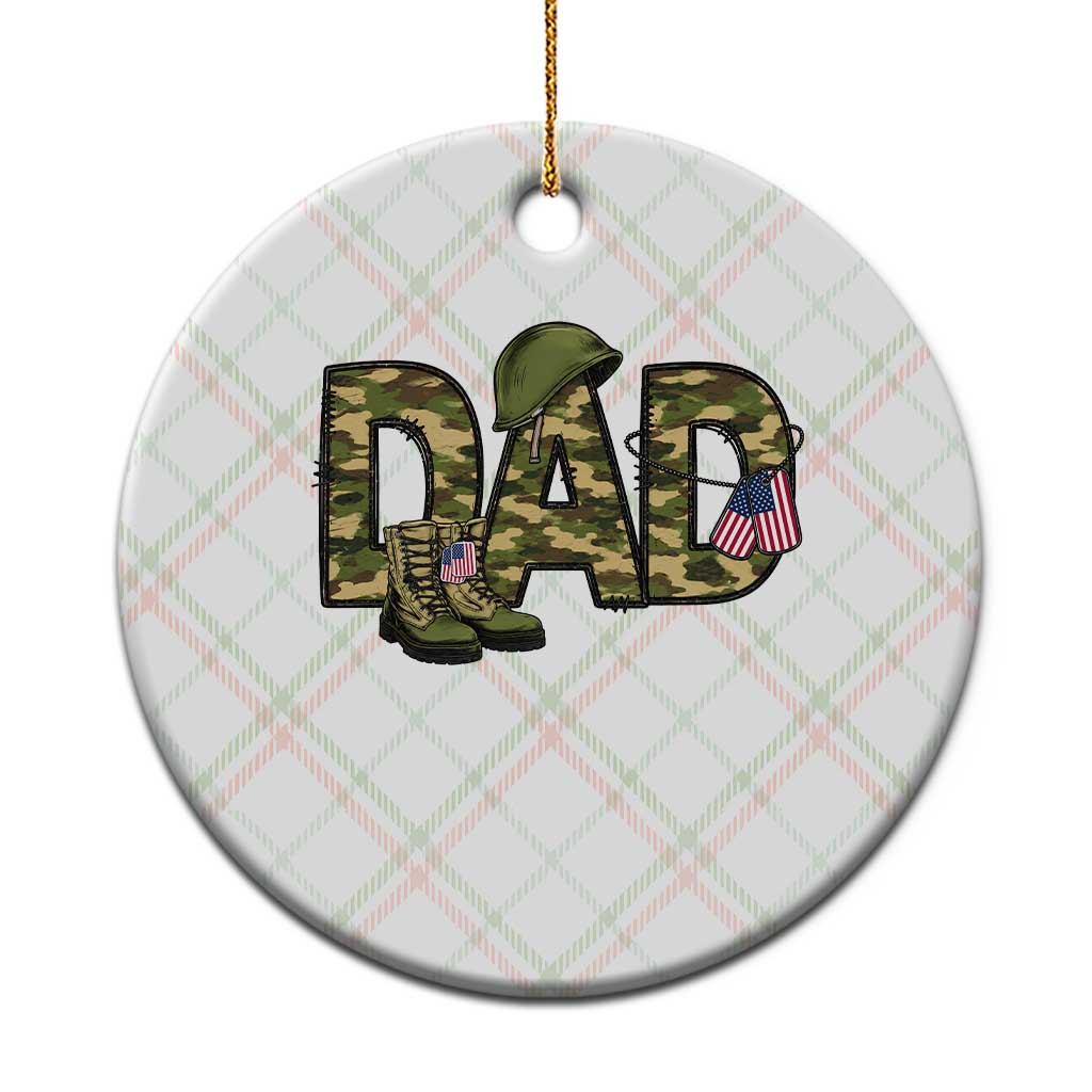 Proud Army Dad USA Flag Camo Ceramic Ornament Fathers Day Gift TS12 1pc Christmas Plaid Print Your Wear