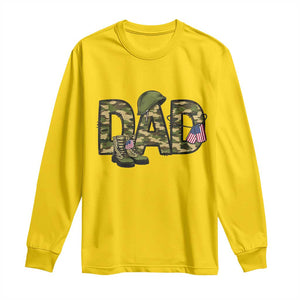 Proud Army Dad USA Flag Camo Long Sleeve Shirt Fathers Day Gift TS12 Daisy Print Your Wear