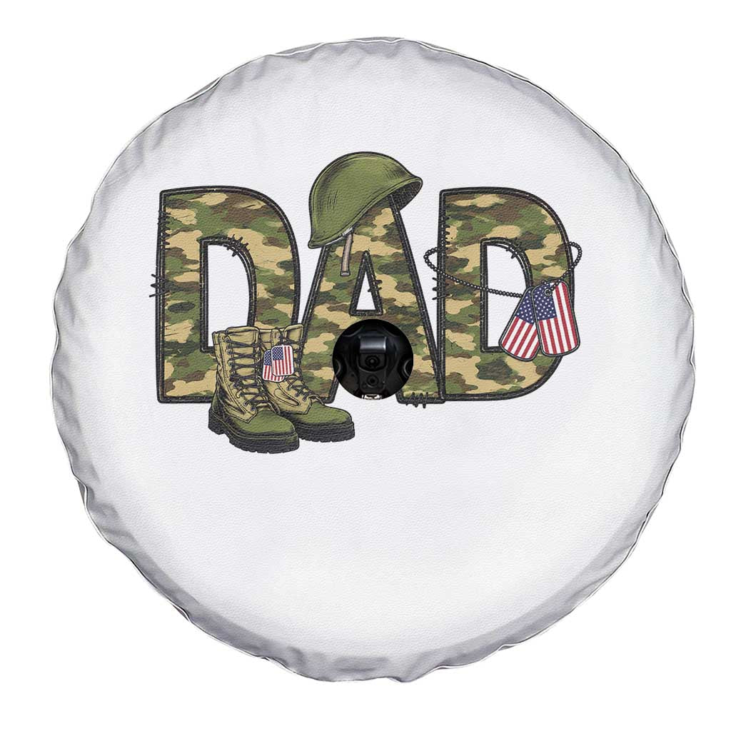 Proud Army Dad USA Flag Camo Spare Tire Cover Fathers Day Gift TS12 Print Your Wear