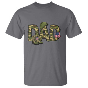Proud Army Dad USA Flag Camo T Shirt Fathers Day Gift TS12 Charcoal Print Your Wear