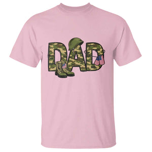 Proud Army Dad USA Flag Camo T Shirt Fathers Day Gift TS12 Light Pink Print Your Wear