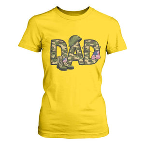 Proud Army Dad USA Flag Camo T Shirt For Women Fathers Day Gift TS12 Daisy Print Your Wear