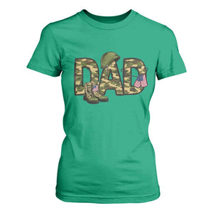 Proud Army Dad USA Flag Camo T Shirt For Women Fathers Day Gift TS12 Irish Green Print Your Wear