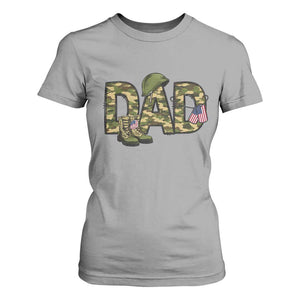 Proud Army Dad USA Flag Camo T Shirt For Women Fathers Day Gift TS12 Sport Gray Print Your Wear