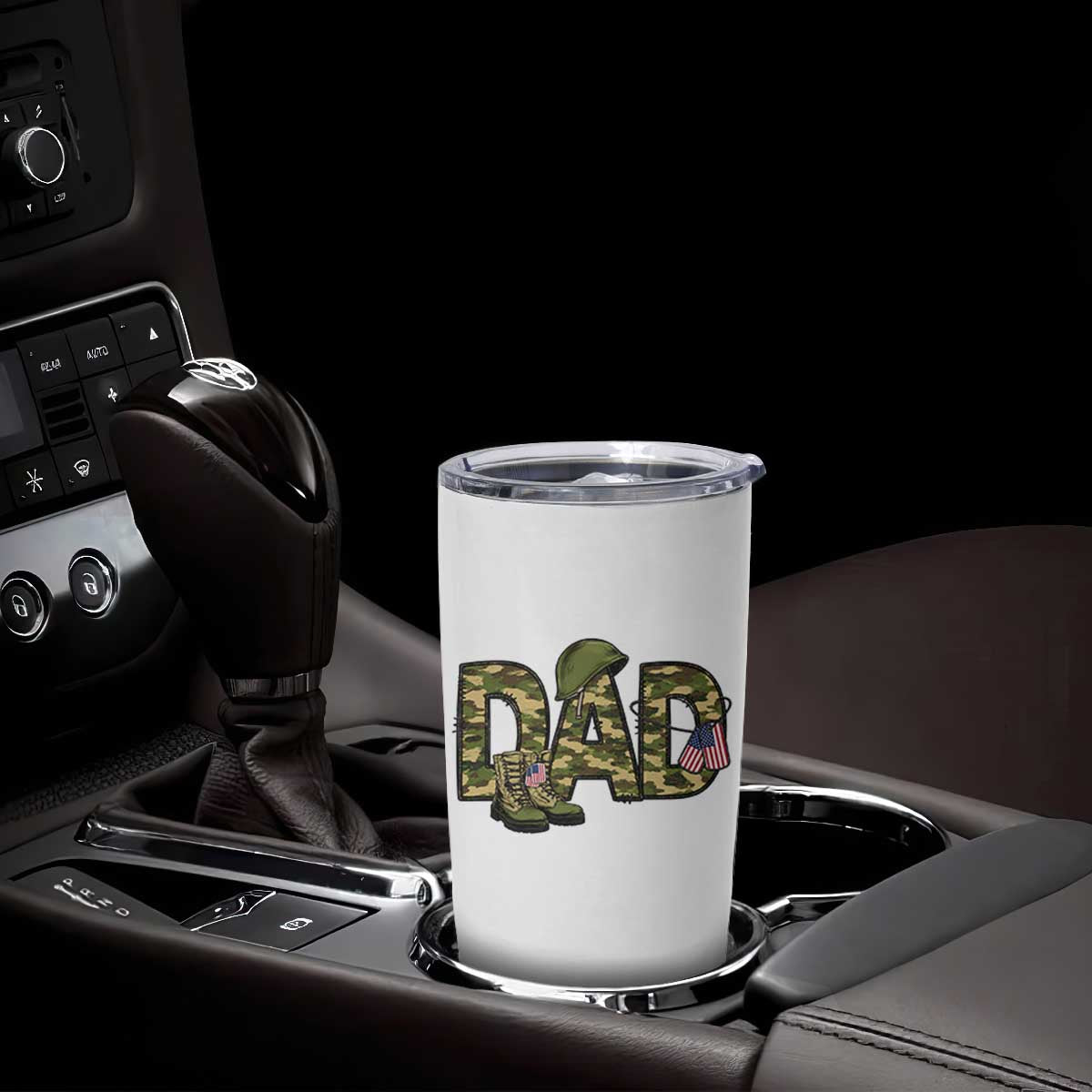 Proud Army Dad USA Flag Camo Tumbler Cup Fathers Day Gift TS12 Print Your Wear