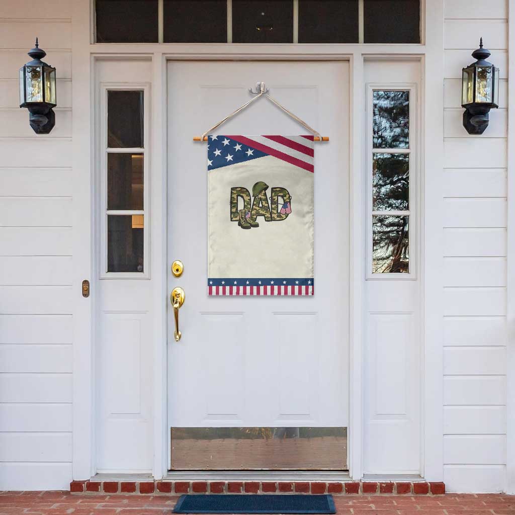 Proud Army Dad USA Flag Camo Patriotic Garden Flag Fathers Day Gift TS12 Print Your Wear