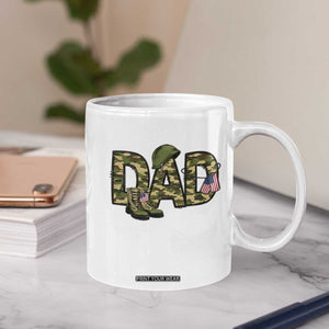 Proud Army Dad USA Flag Camo Coffee Mug Fathers Day Gift TS12 Print Your Wear