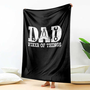 Handyman Dad Fixer Of Everything Throw Blanket Funny Garage Papa TS12 Print Your Wear