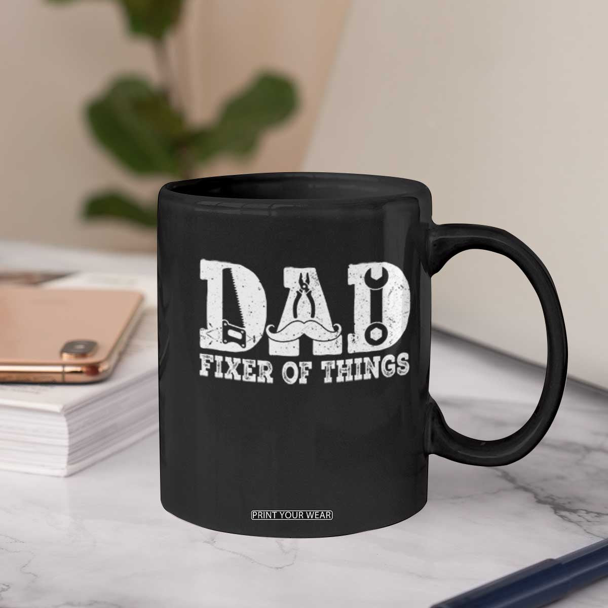Handyman Dad Fixer Of Everything Coffee Mug Funny Garage Papa TS12 Print Your Wear