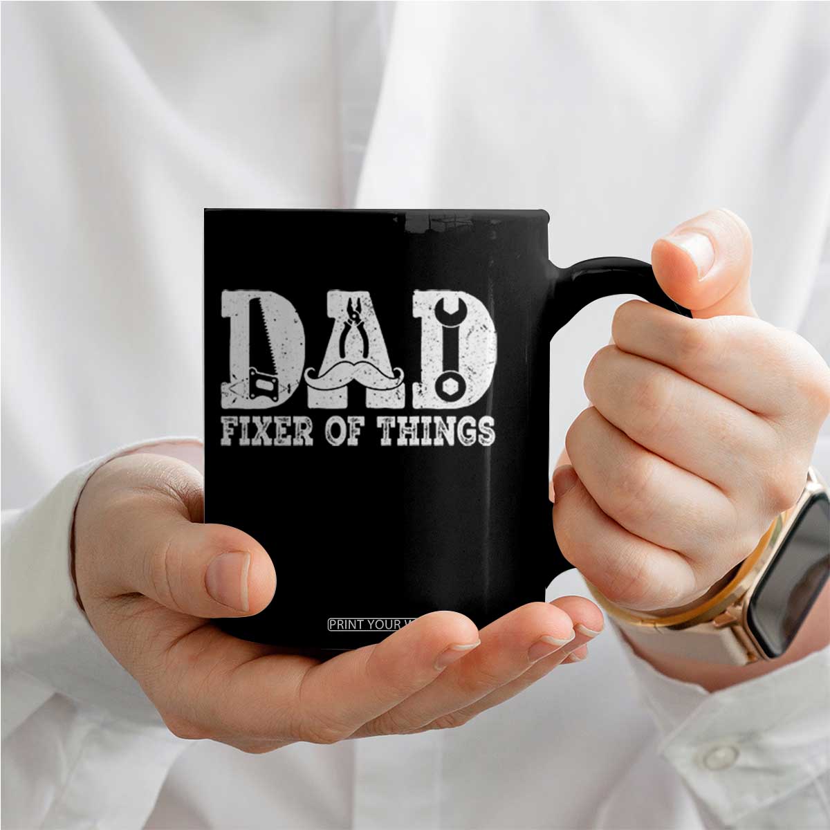 Handyman Dad Fixer Of Everything Coffee Mug Funny Garage Papa TS12 Print Your Wear