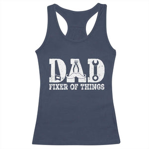 Handyman Dad Fixer Of Everything Racerback Tank Top Funny Garage Papa TS12 Navy Print Your Wear