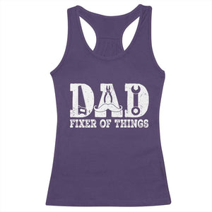 Handyman Dad Fixer Of Everything Racerback Tank Top Funny Garage Papa TS12 Purple Print Your Wear