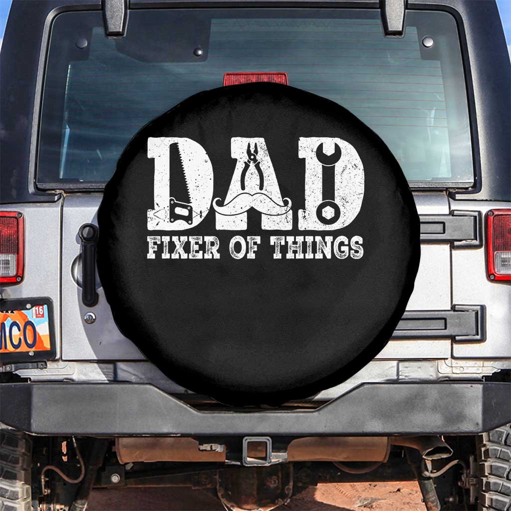 Handyman Dad Fixer Of Everything Spare Tire Cover Funny Garage Papa TS12 No hole Black Print Your Wear