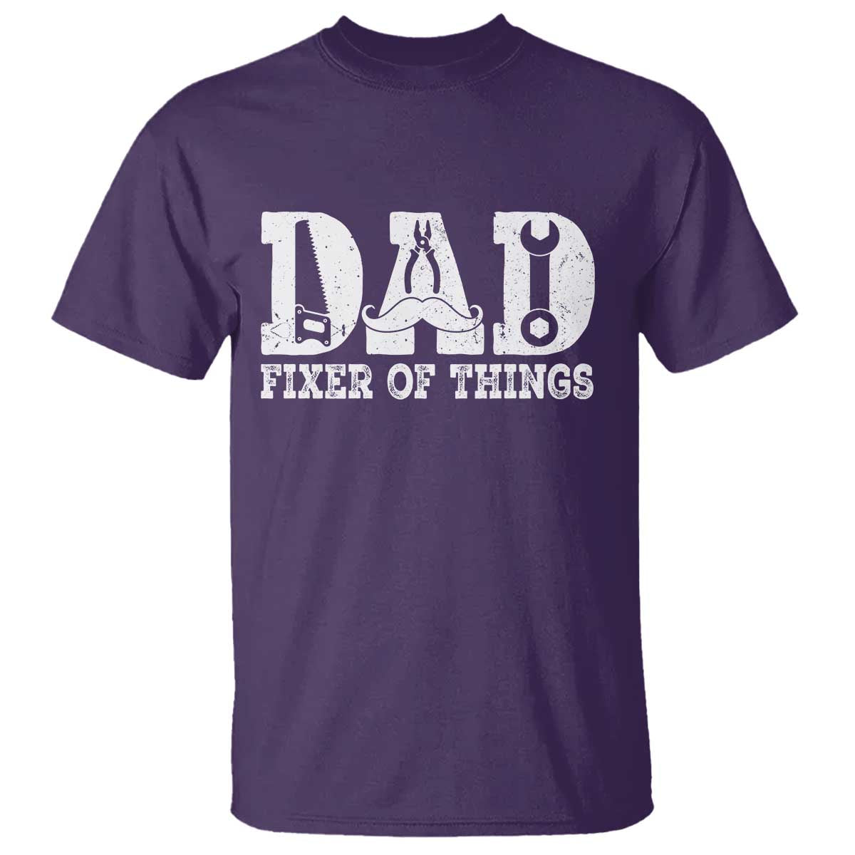 Handyman Dad Fixer Of Everything T Shirt Funny Garage Papa TS12 Purple Print Your Wear