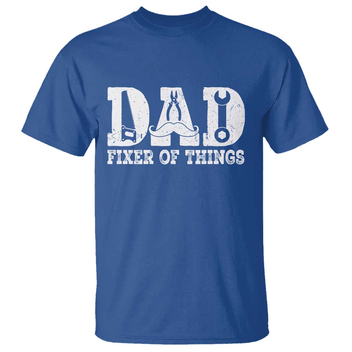 Handyman Dad Fixer Of Everything T Shirt Funny Garage Papa TS12 Royal Blue Print Your Wear