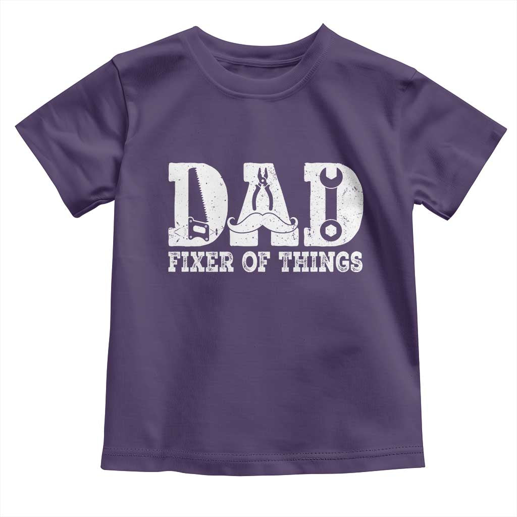 Handyman Dad Fixer Of Everything Toddler T Shirt Funny Garage Papa TS12 Purple Print Your Wear