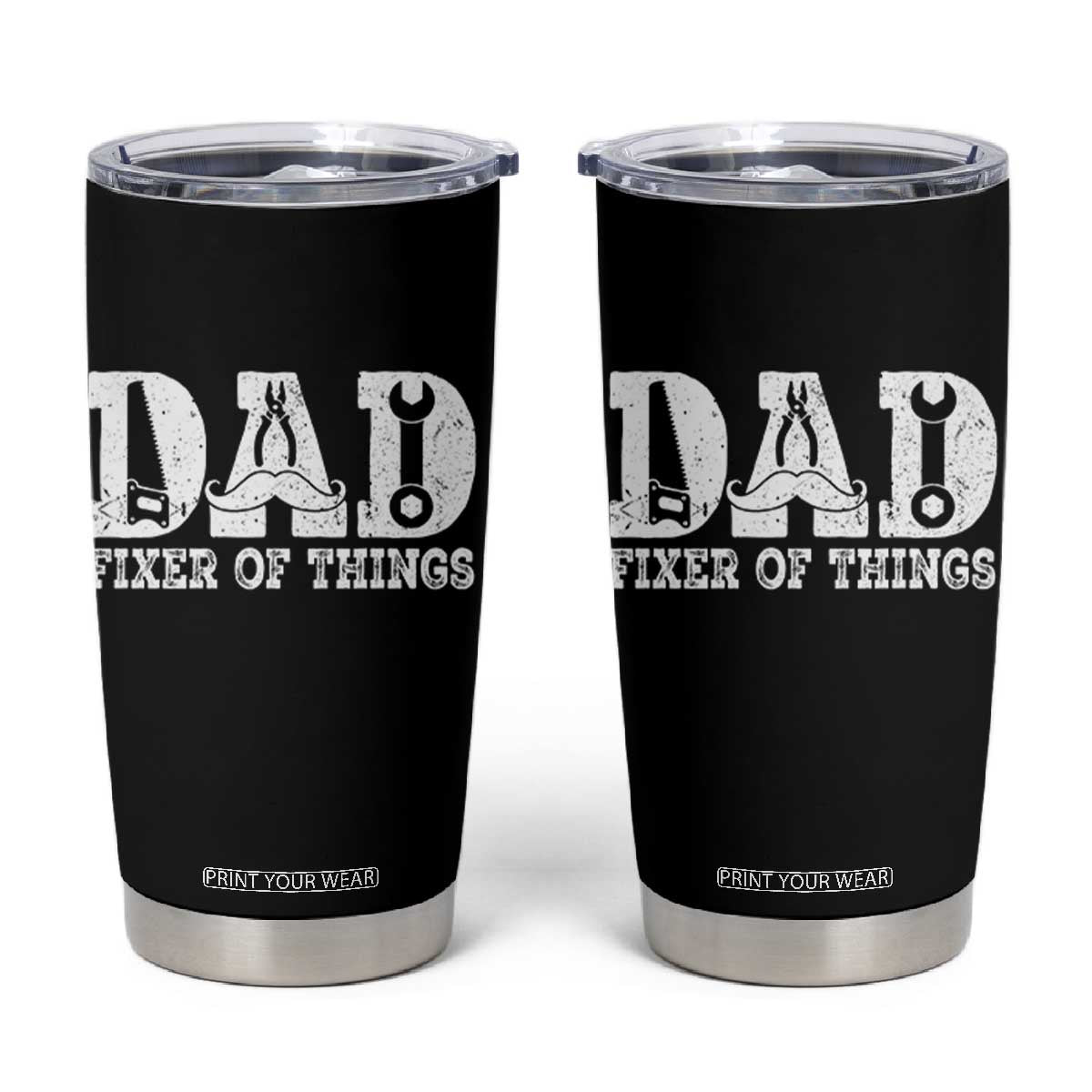 Handyman Dad Fixer Of Everything Tumbler Cup Funny Garage Papa TS12 Black Print Your Wear