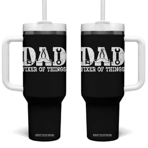 Handyman Dad Fixer Of Everything Tumbler With Handle Funny Garage Papa TS12 One Size: 40 oz Black Print Your Wear