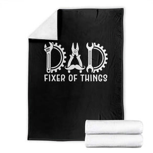 Dad Fixer Of Everything Garage Life Throw Blanket Auto Mechanic Fathers Day Gift TS12 Black Print Your Wear