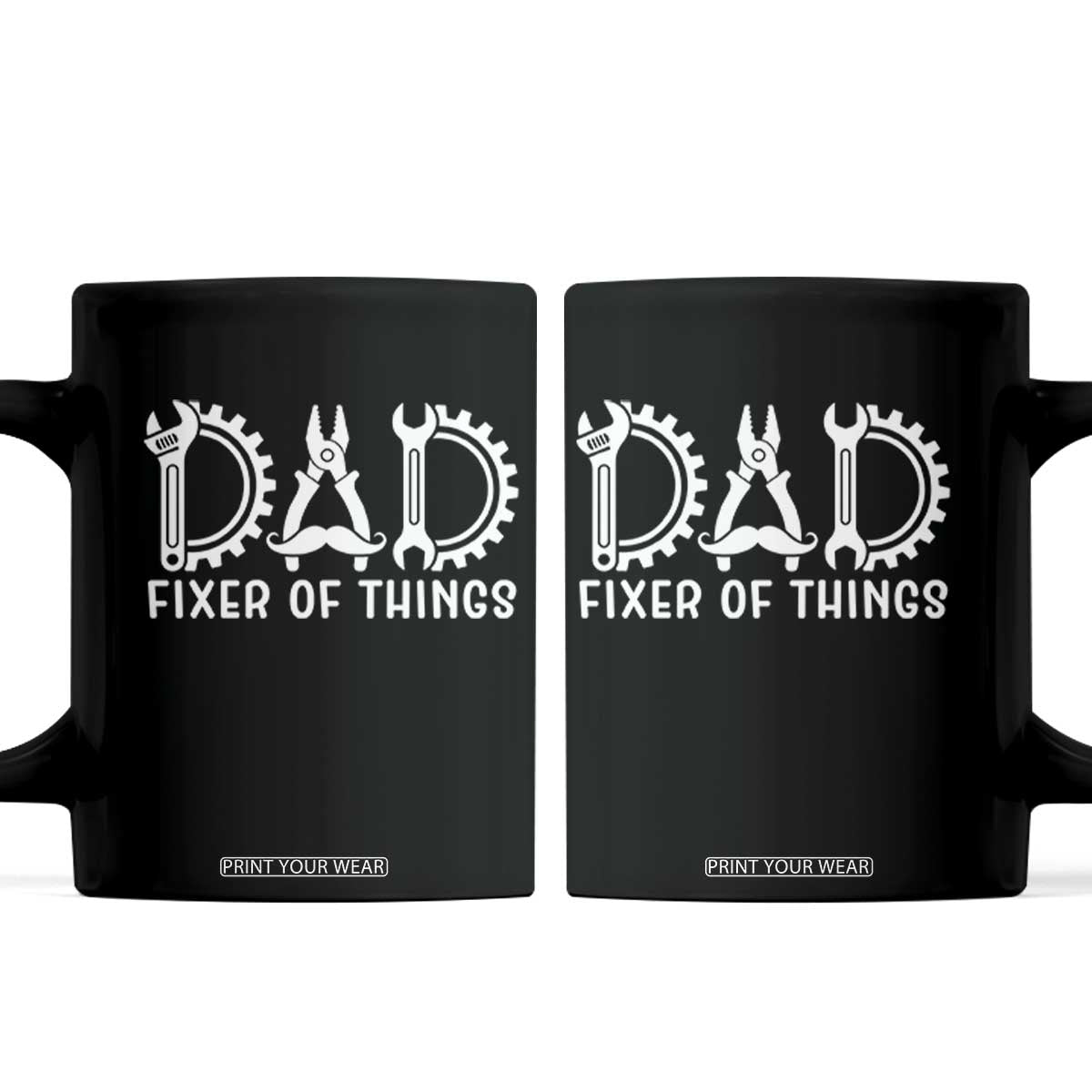 Dad Fixer Of Everything Garage Life Coffee Mug Auto Mechanic Fathers Day Gift TS12 Black Print Your Wear
