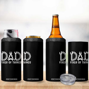Dad Fixer Of Everything Garage Life 4 in 1 Can Cooler Tumbler Auto Mechanic Fathers Day Gift TS12 Print Your Wear