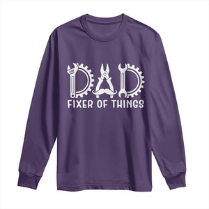 Dad Fixer Of Everything Garage Life Long Sleeve Shirt Auto Mechanic Fathers Day Gift TS12 Purple Print Your Wear